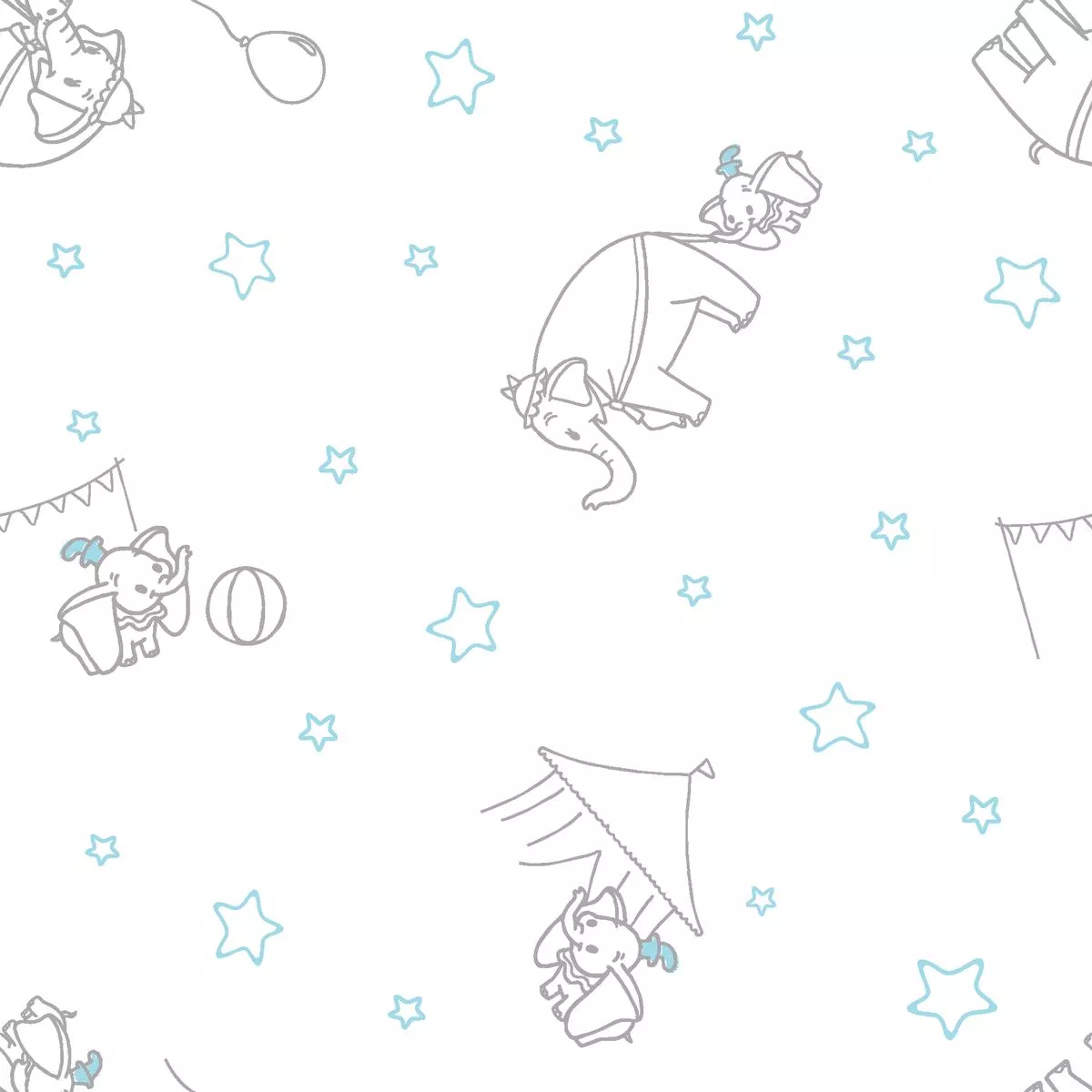 disney-dumbo-circus-stars-fabric Disney Dumbo Circus Stars Fabric