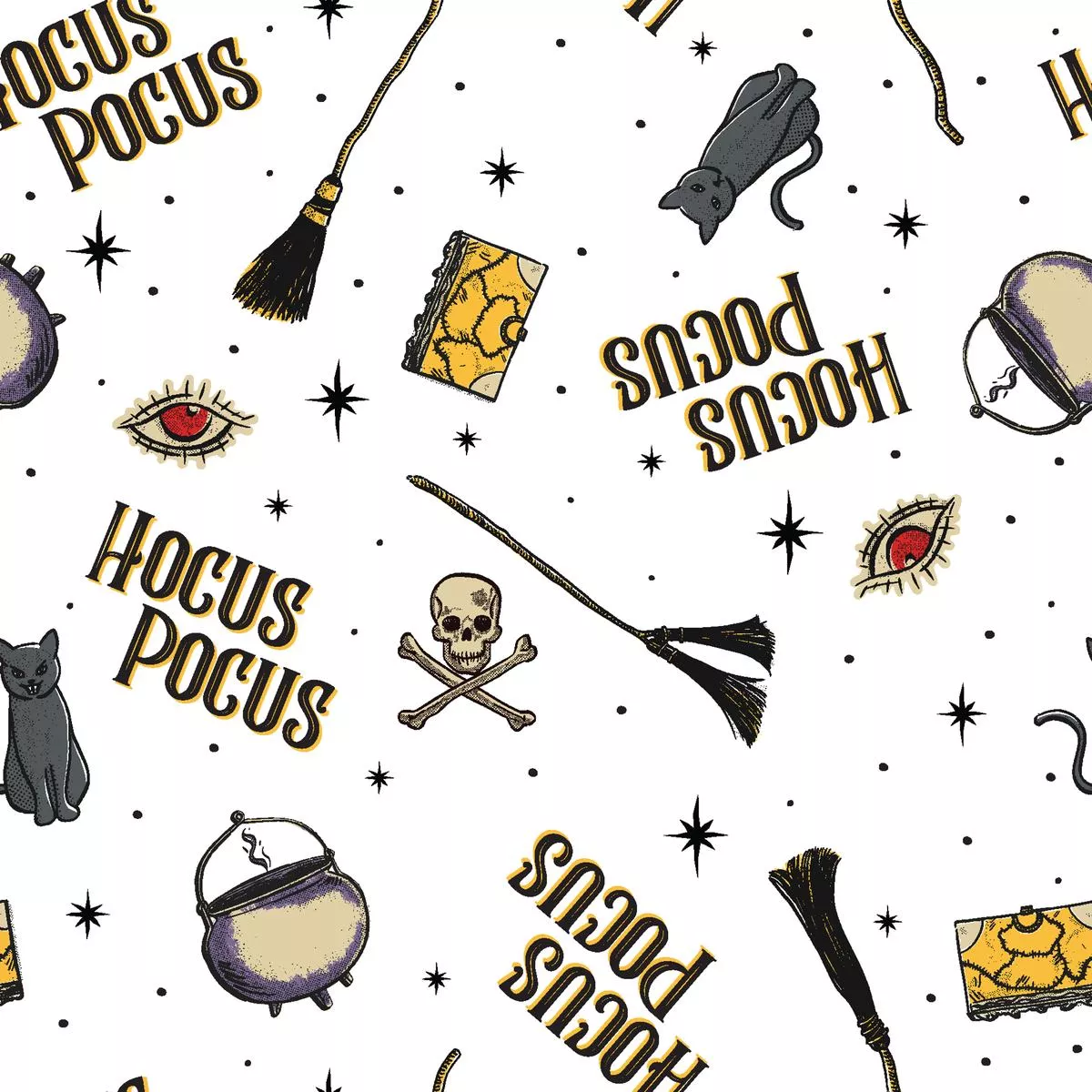 disney-hocus-pocus-white-mystic-icons-fabric Disney Hocus Pocus White Mystic Icons Fabric