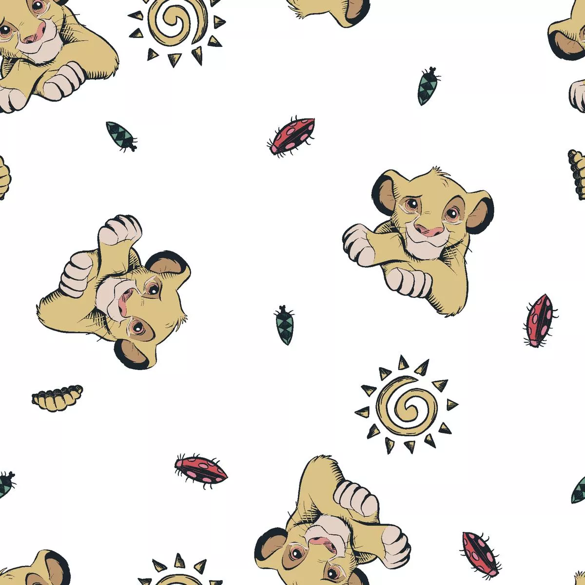 disney-lion-king-simba-sun-fabric Disney The Lion King Simba & The Sun Fabric