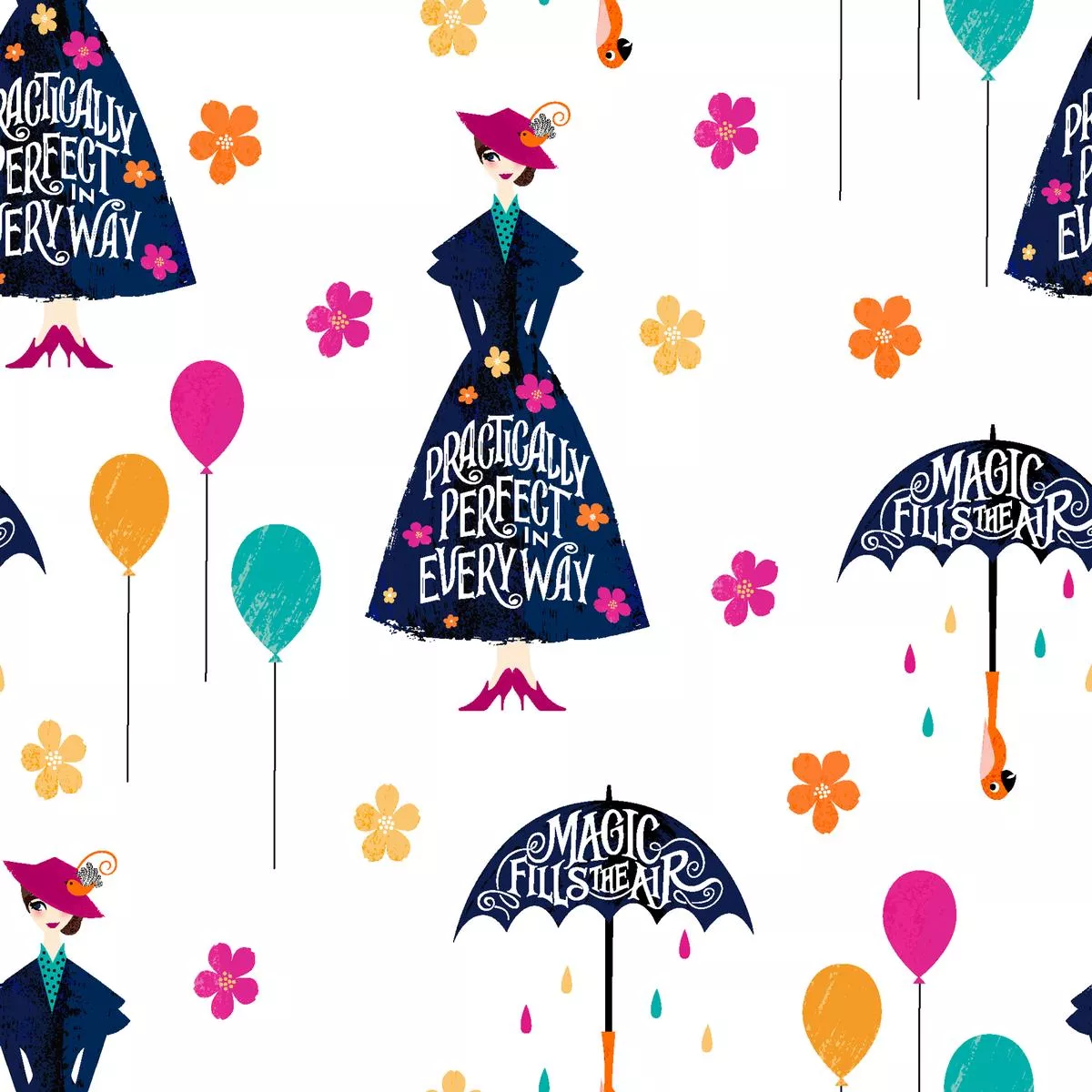 disney-mary-poppins-practically-perfect-fabric Disney Mary Poppins Practically Perfect Fabric