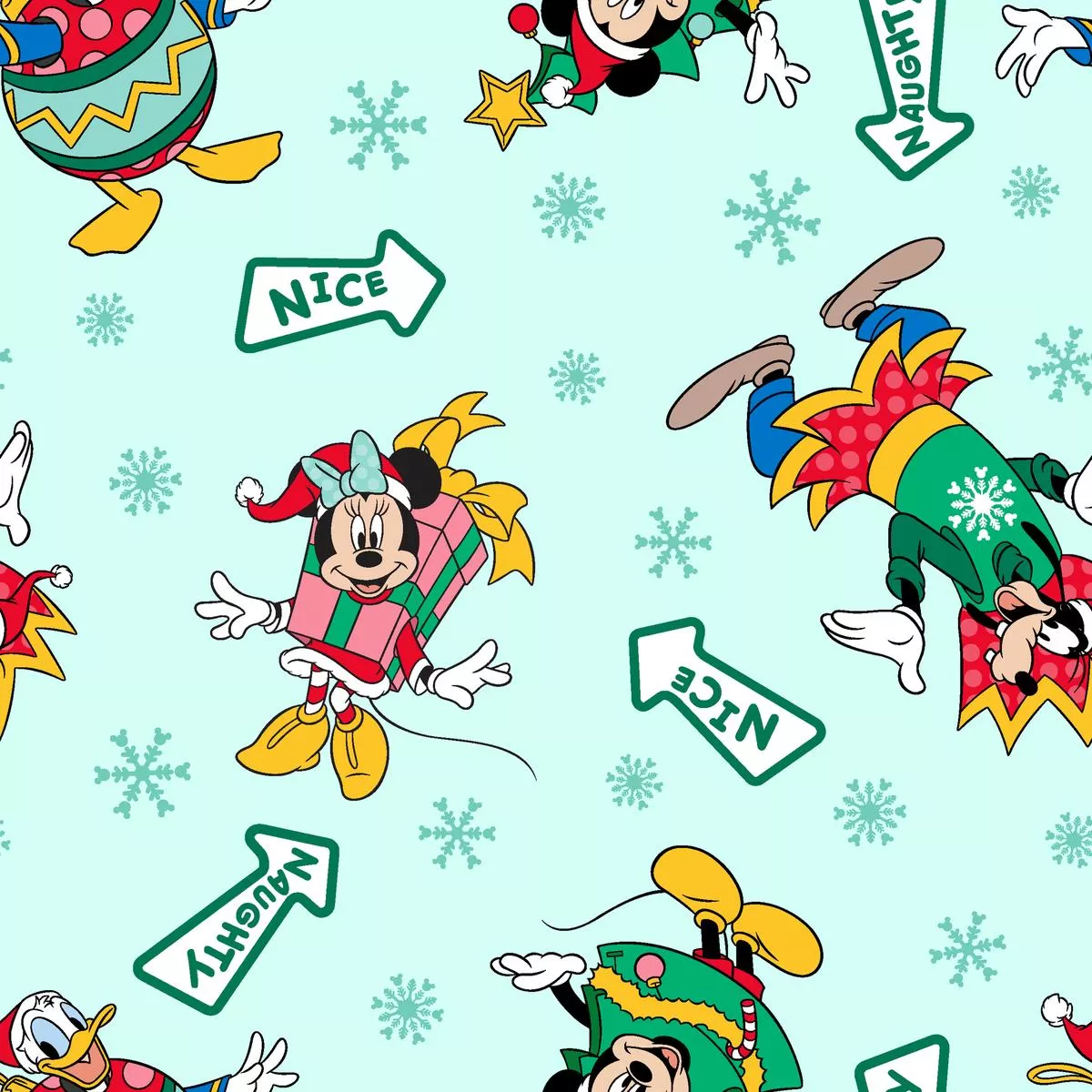 disney-mickey-friends-naughty-or-nice-fabric Disney Mickey & Friends Naughty or Nice Fabric
