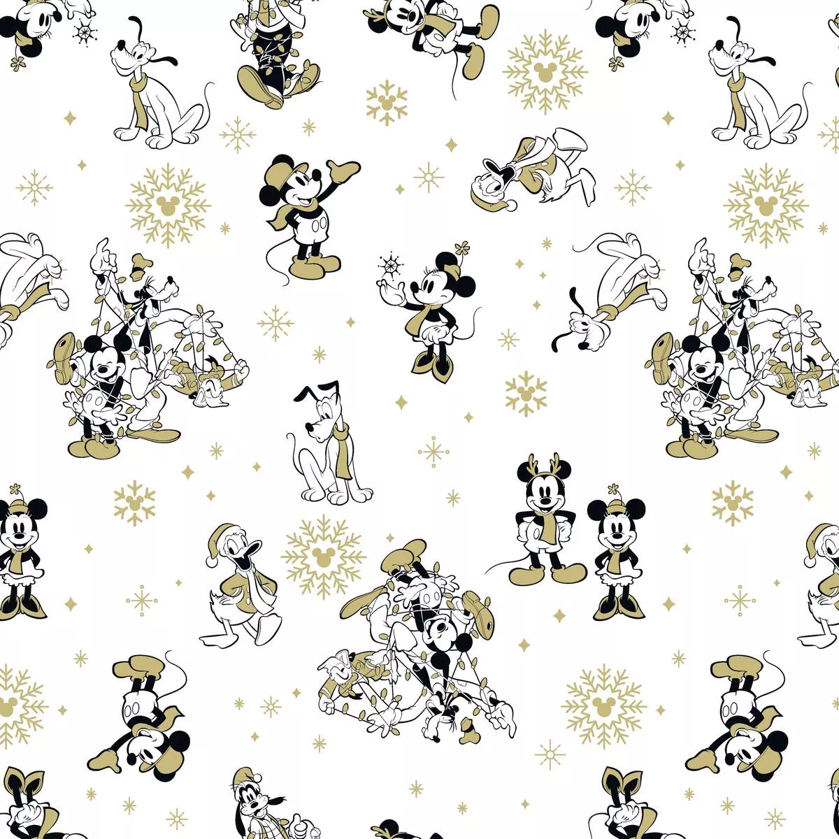 disney-mickey-friends-nordic-holiday-pattern-gold Disney Mickey & Friends Nordic Holiday Pattern Gold