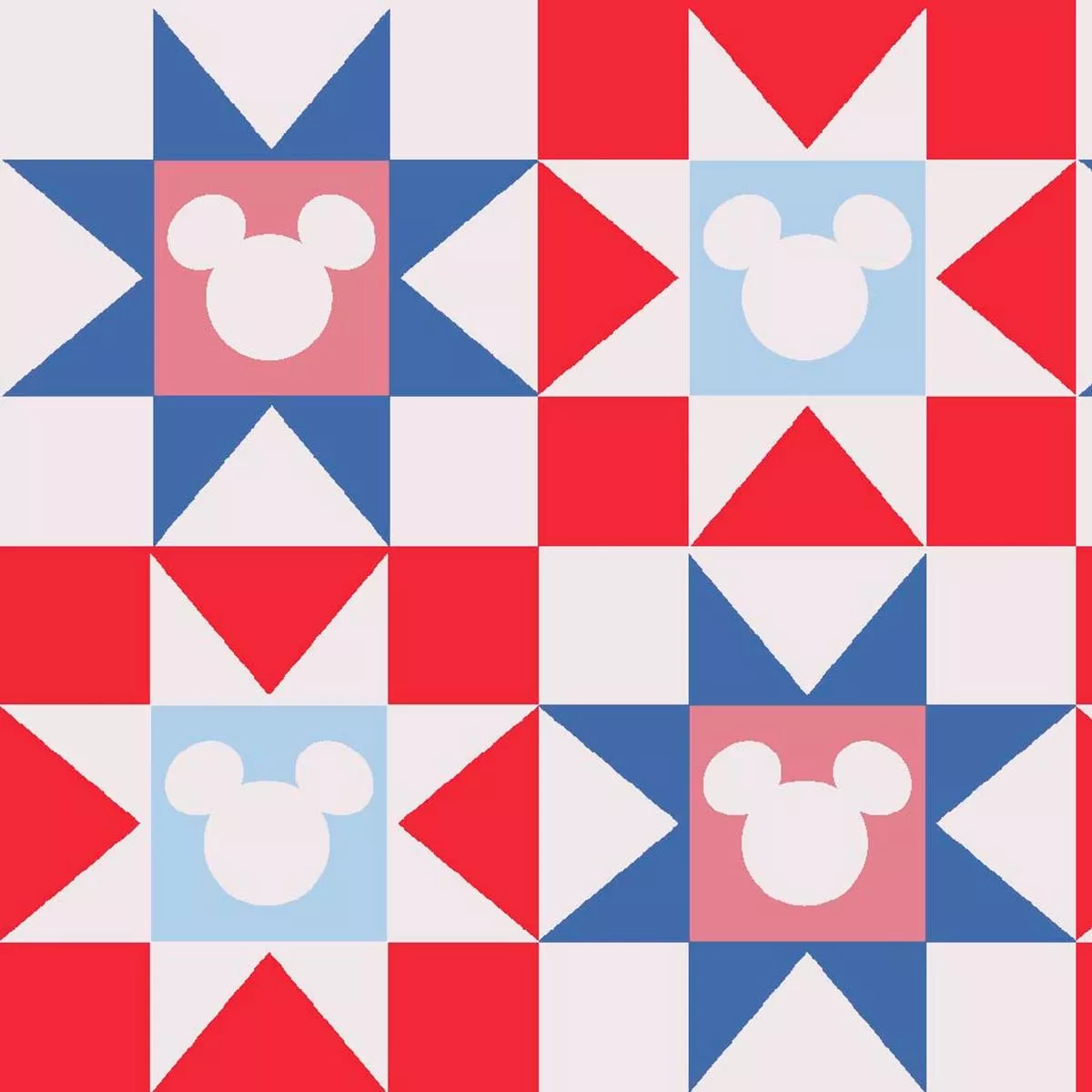 disney-mickey-mouse-barn-quilt-blue-red Disney Mickey Mouse Barn Quilt Blue & Red