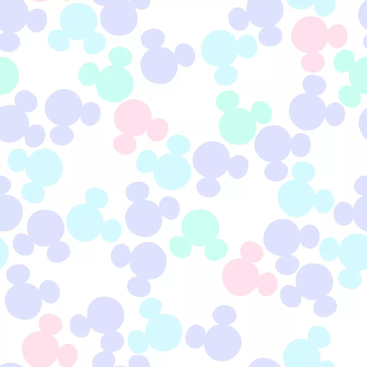 disney-mickey-mouse-pastel-heads-fabric Disney Mickey Mouse Pastel Heads Fabric