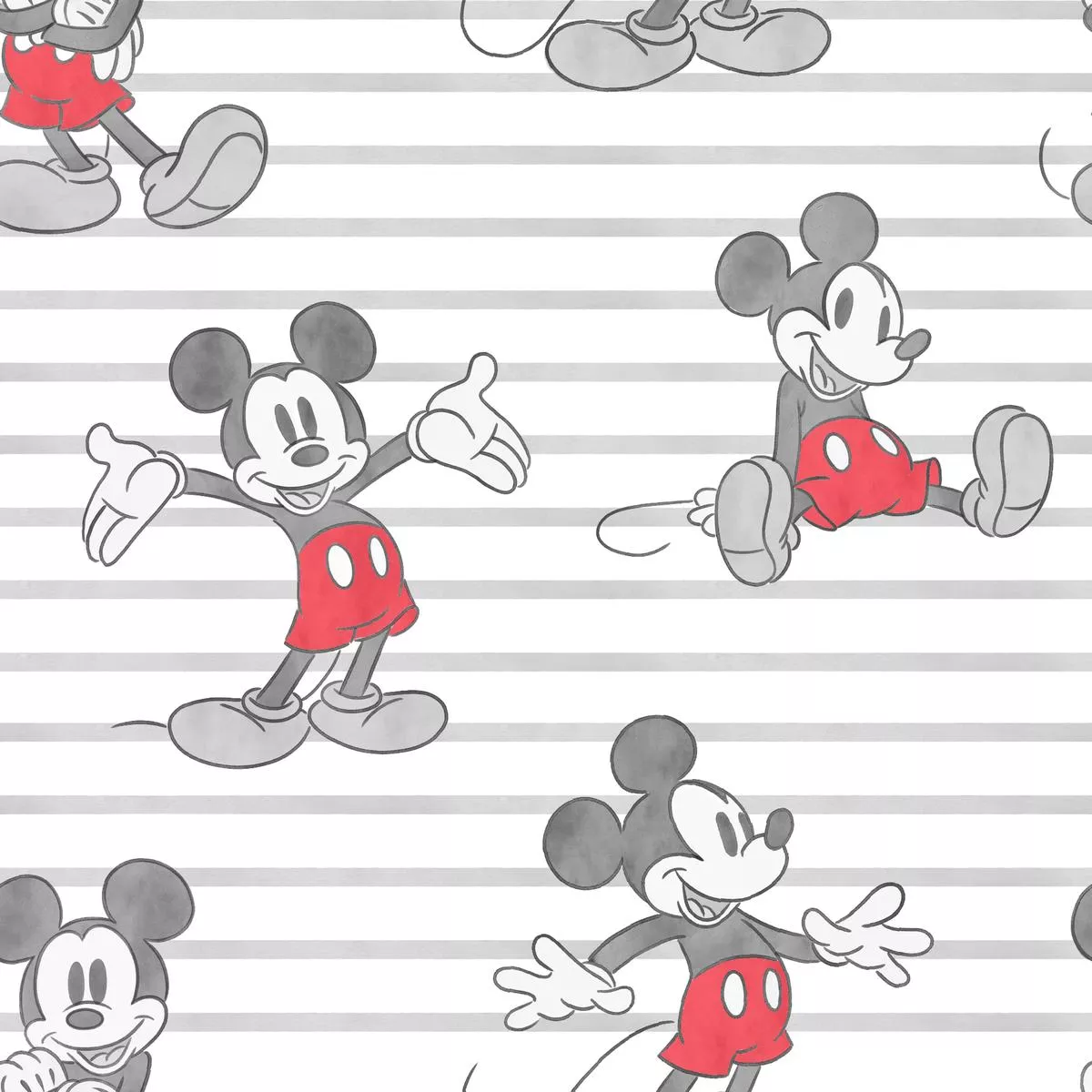 disney-mickey-mouse-signature-stripes-fabric Disney Mickey Mouse Signature Stripes Fabric