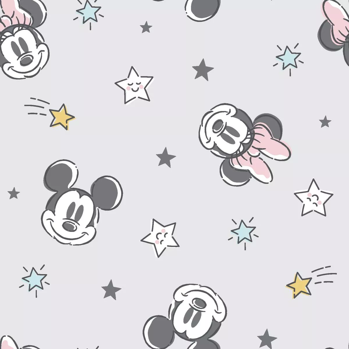 disney-mickey-mouse-smiling-stars-fabric Disney Mickey Mouse Smiling Stars Fabric