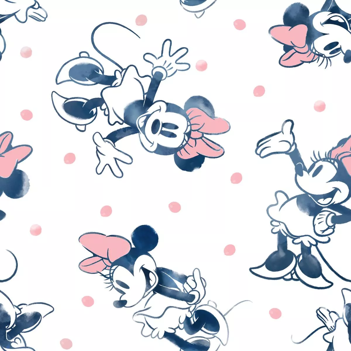 disney-minnie-mouse-polka-dots-fabric Disney Minnie Mouse Polka Dots Fabric
