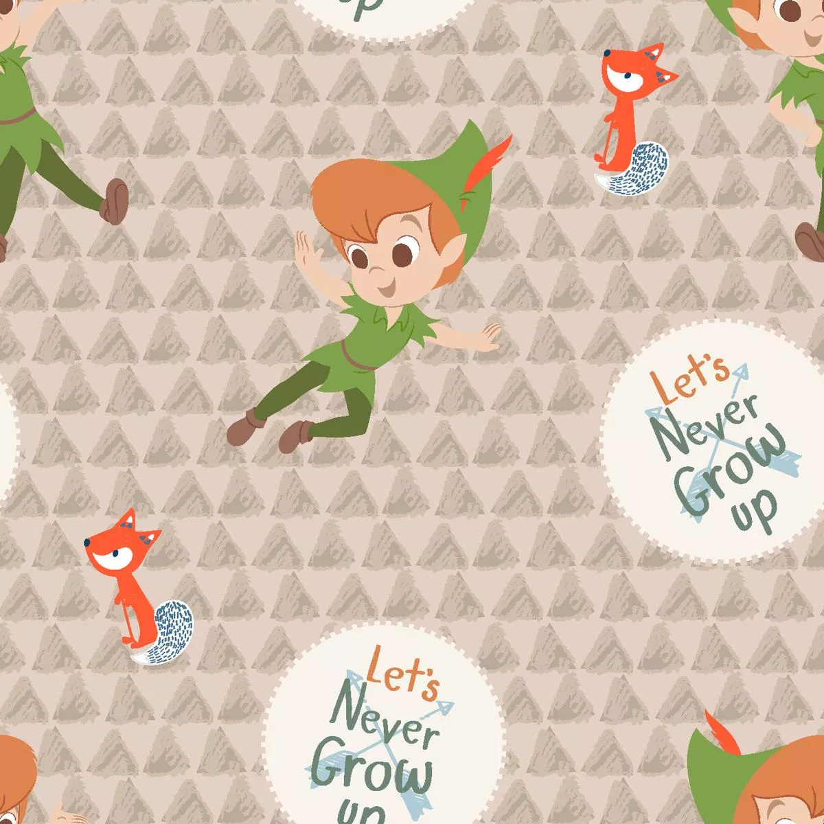 disney-peter-pan-never-grow-up-fabric Disney Peter Pan Never Grow Up Fabric