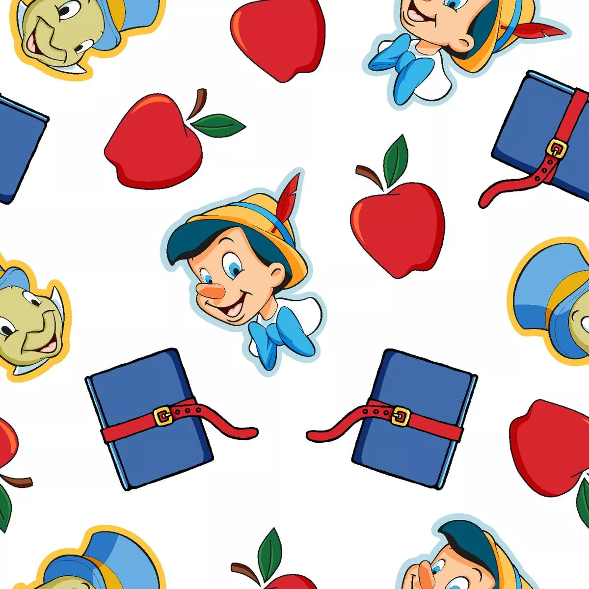 disney-pinocchio-school-day-fabric Disney Pinocchio School Day Fabric
