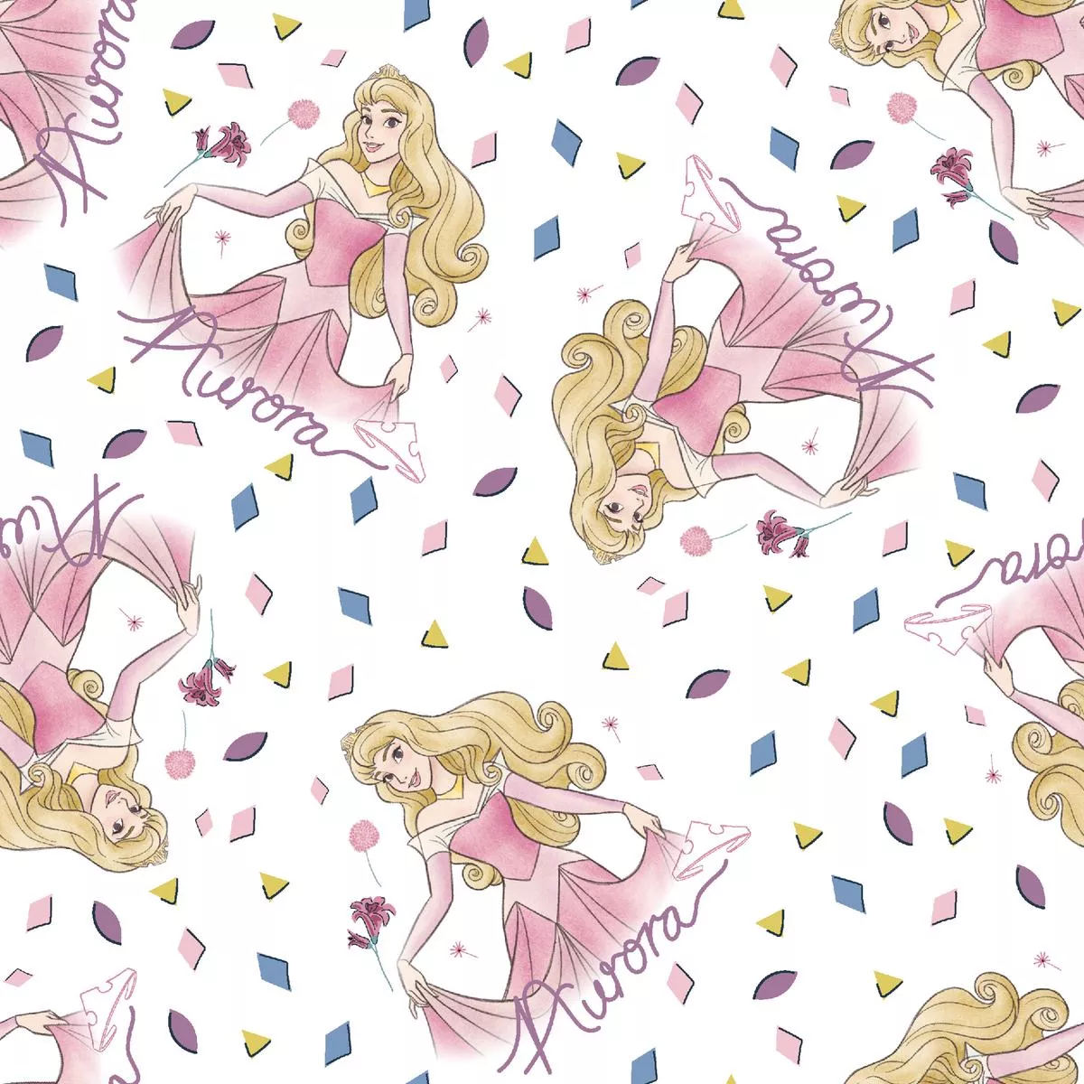 disney-princess-aurora-scattered-diamond-fabric Disney Princess Aurora Scattered Diamond Fabric