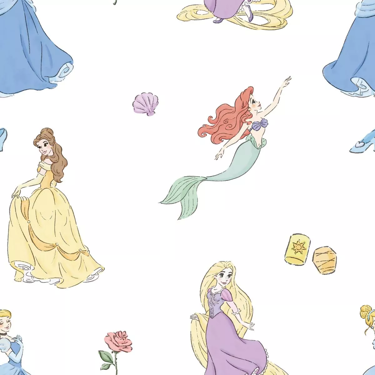 disney-princess-once-upon-time-fabric Disney Princess Once Upon a Time Fabric