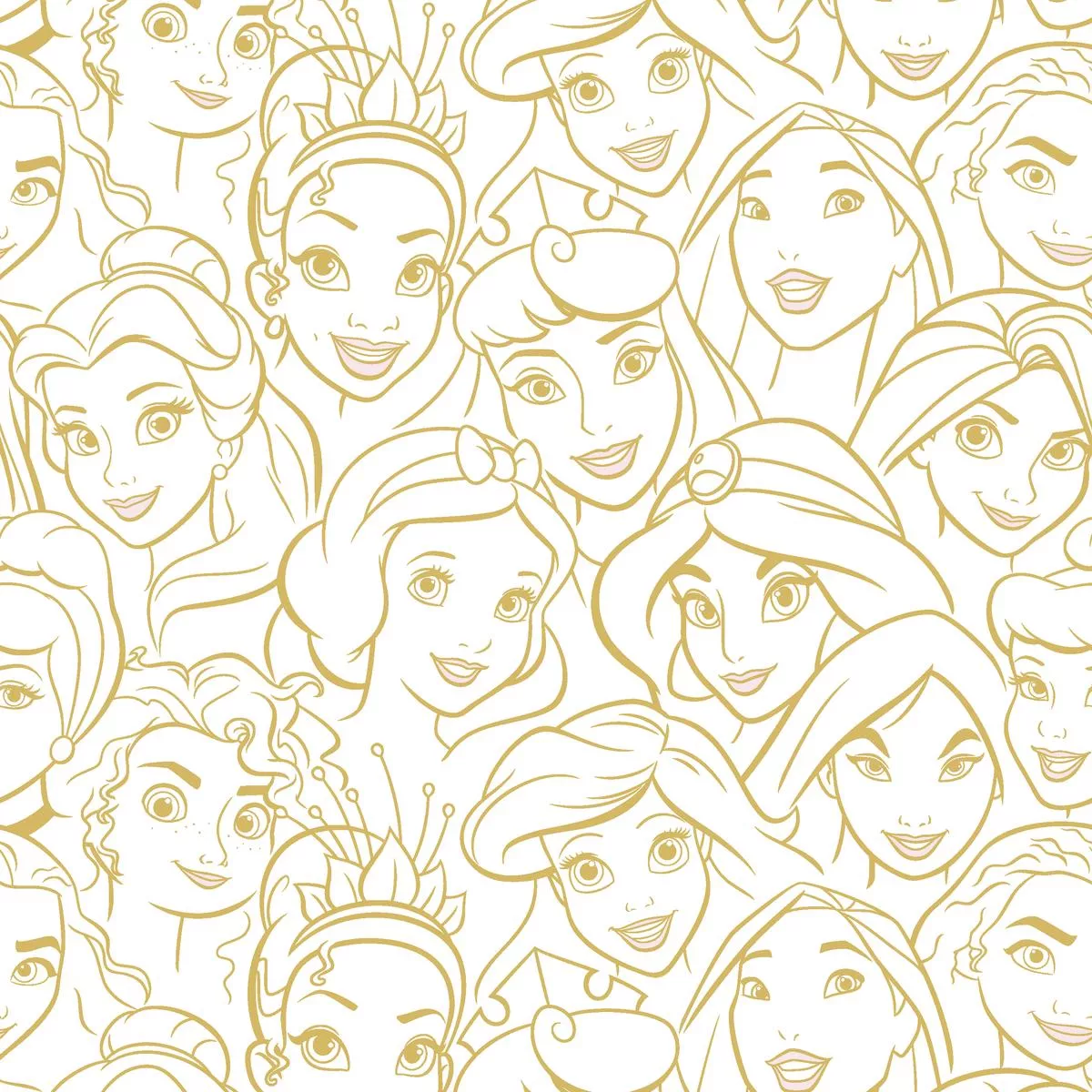 disney-princess-royal-outline-fabric Disney Princess Royal Outline Fabric