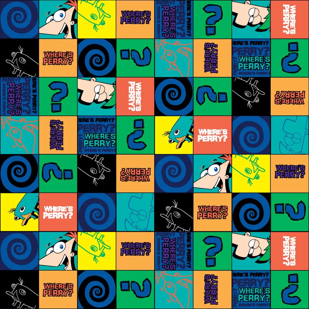 disney-s-phineas-ferb-character-search-panel-fabric Disney’s Phineas & Ferb Character Search Panel Fabric