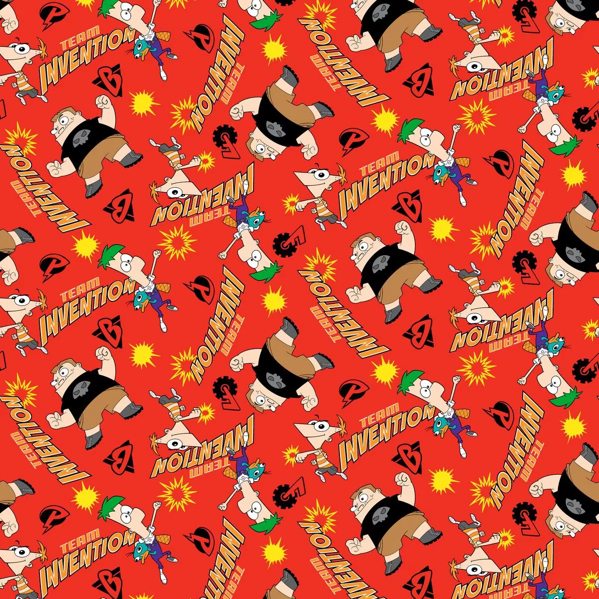 disney-s-phineas-ferb-team-invention-fabric Disney’s Phineas & Ferb Team Invention Fabric