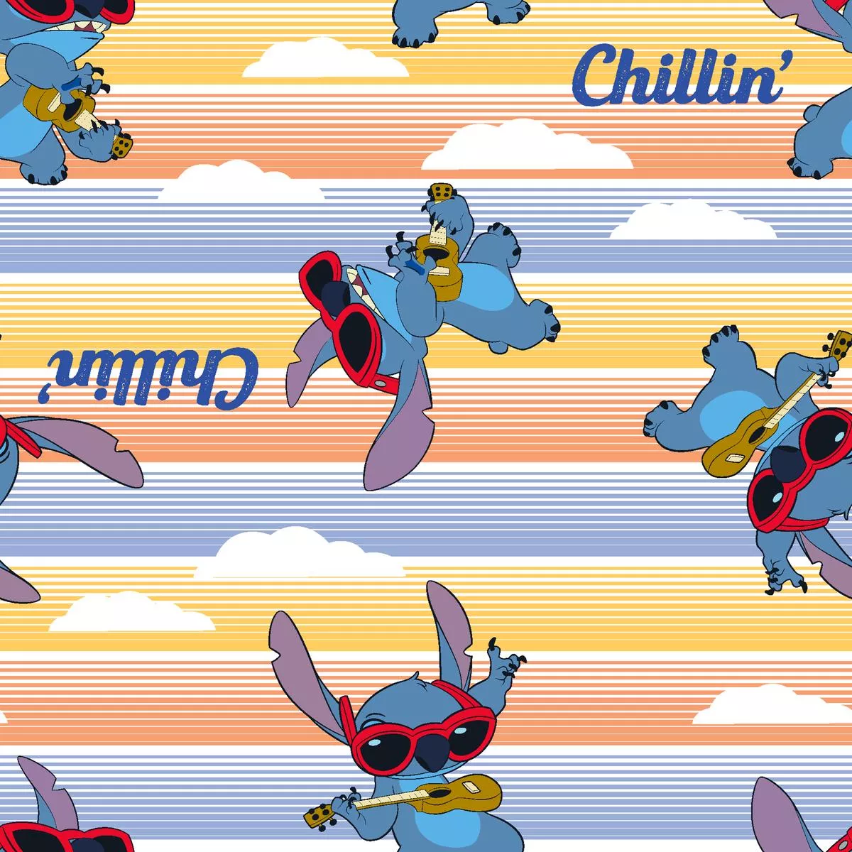 disney-stitch-sunset-groove-fabric Disney Stitch Sunset Groove Fabric