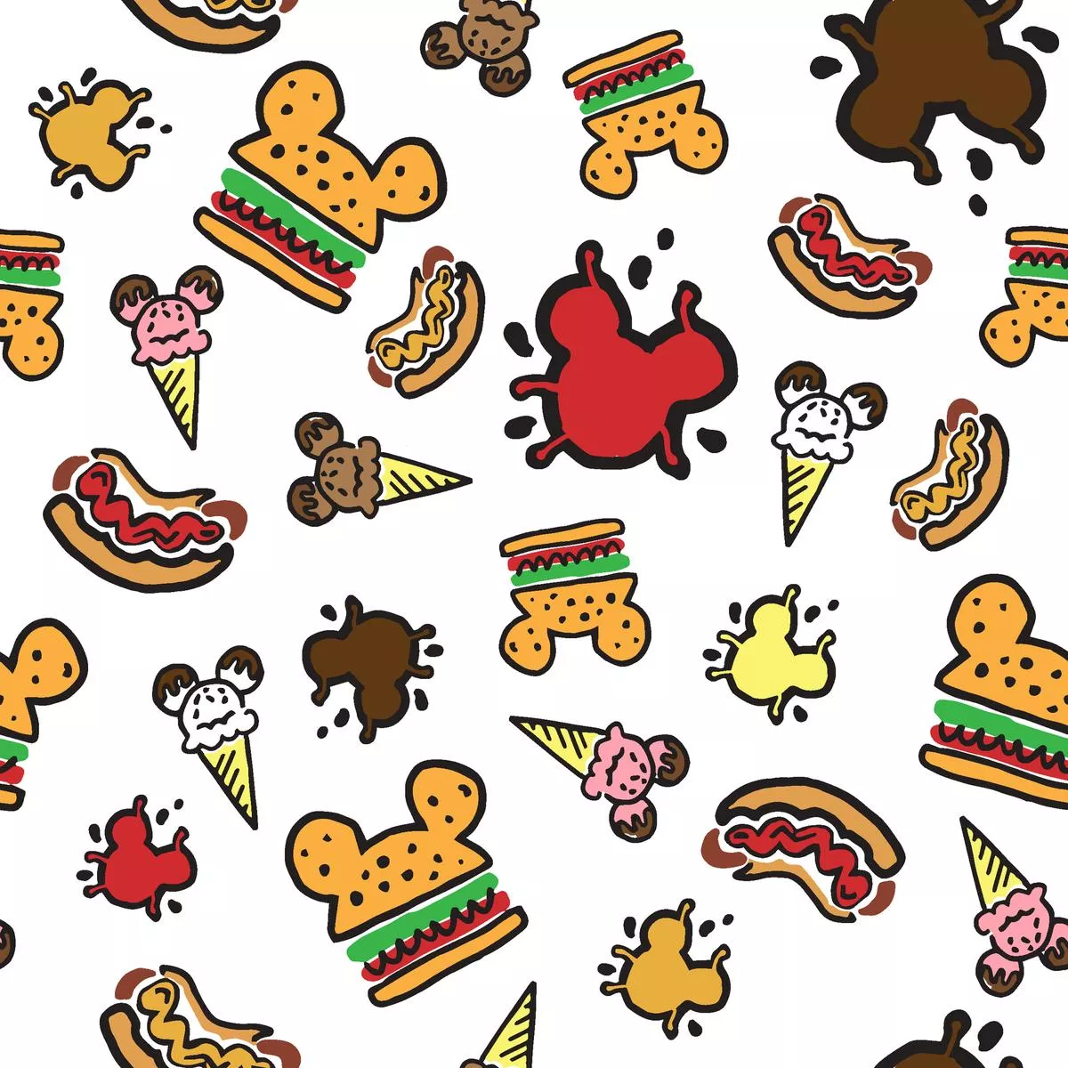 disney-theme-treats-fabric Disney Theme Treats Fabric