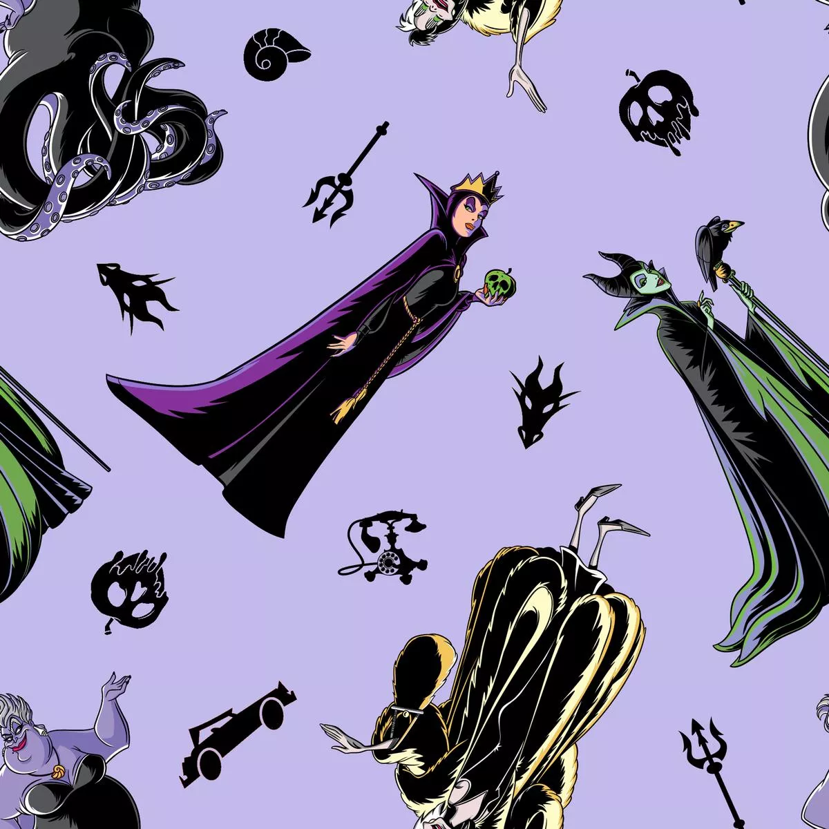 Disney Villains Powerful Stance Fabric