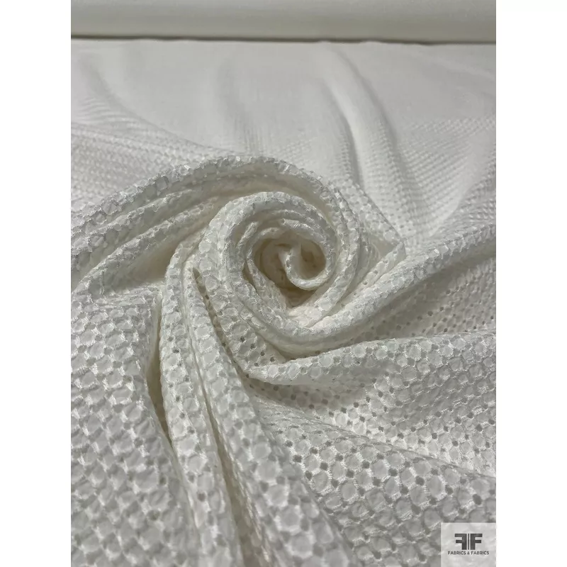Ditsy Embroidered Cotton Eyelet – Off-White