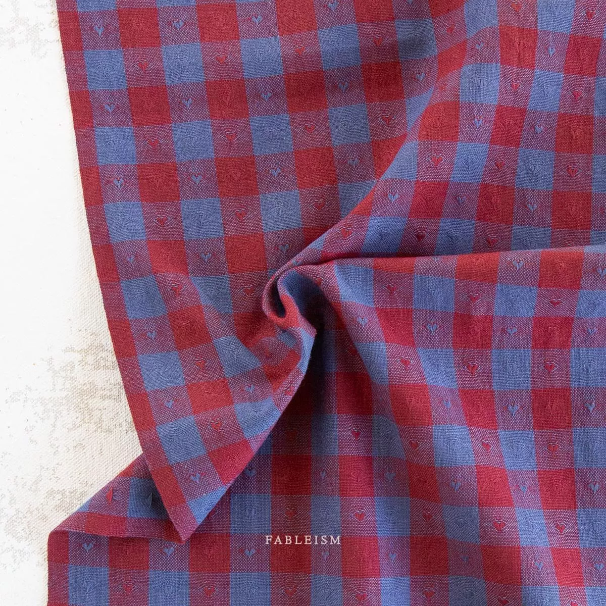 dobby-hearts-gingham-cotton-royal Dobby Hearts Gingham Cotton – Royal