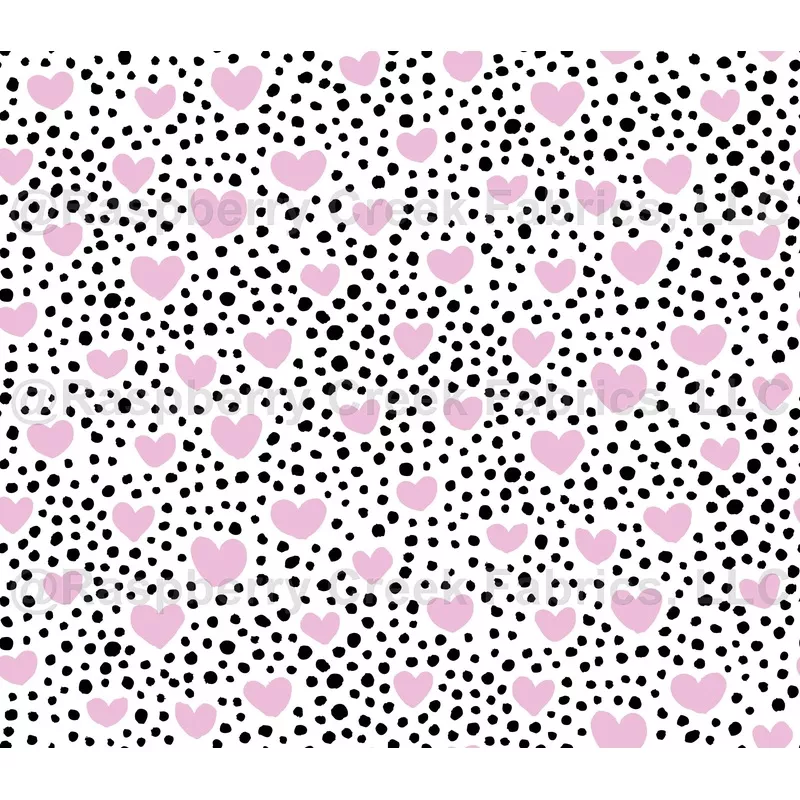 dots-hearts-pink-black-white Dots And Hearts Pink Black And White