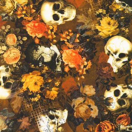 Dreadful Delights Flowers and Skulls Eerie