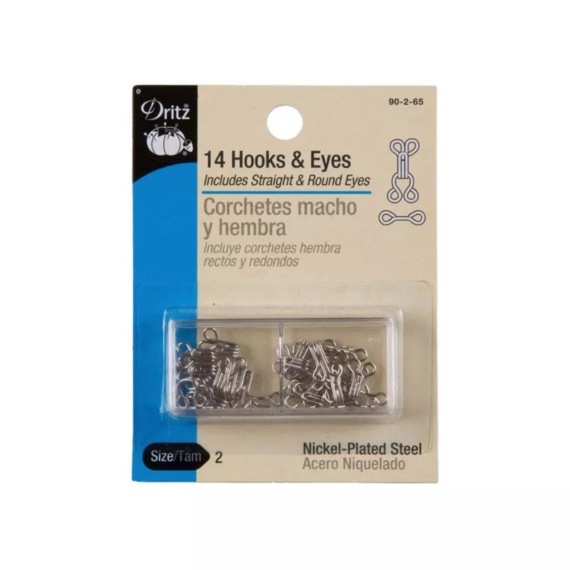Dritz Size 2 Hook & Eye Set