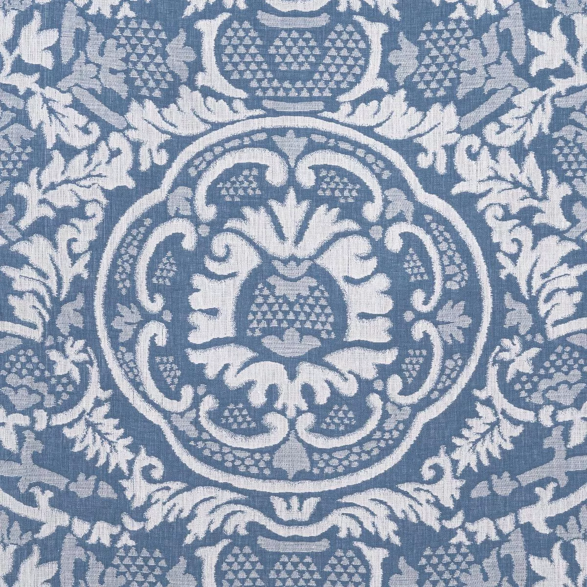 earl-damask-blue-fabric Earl Damask Blue Fabric