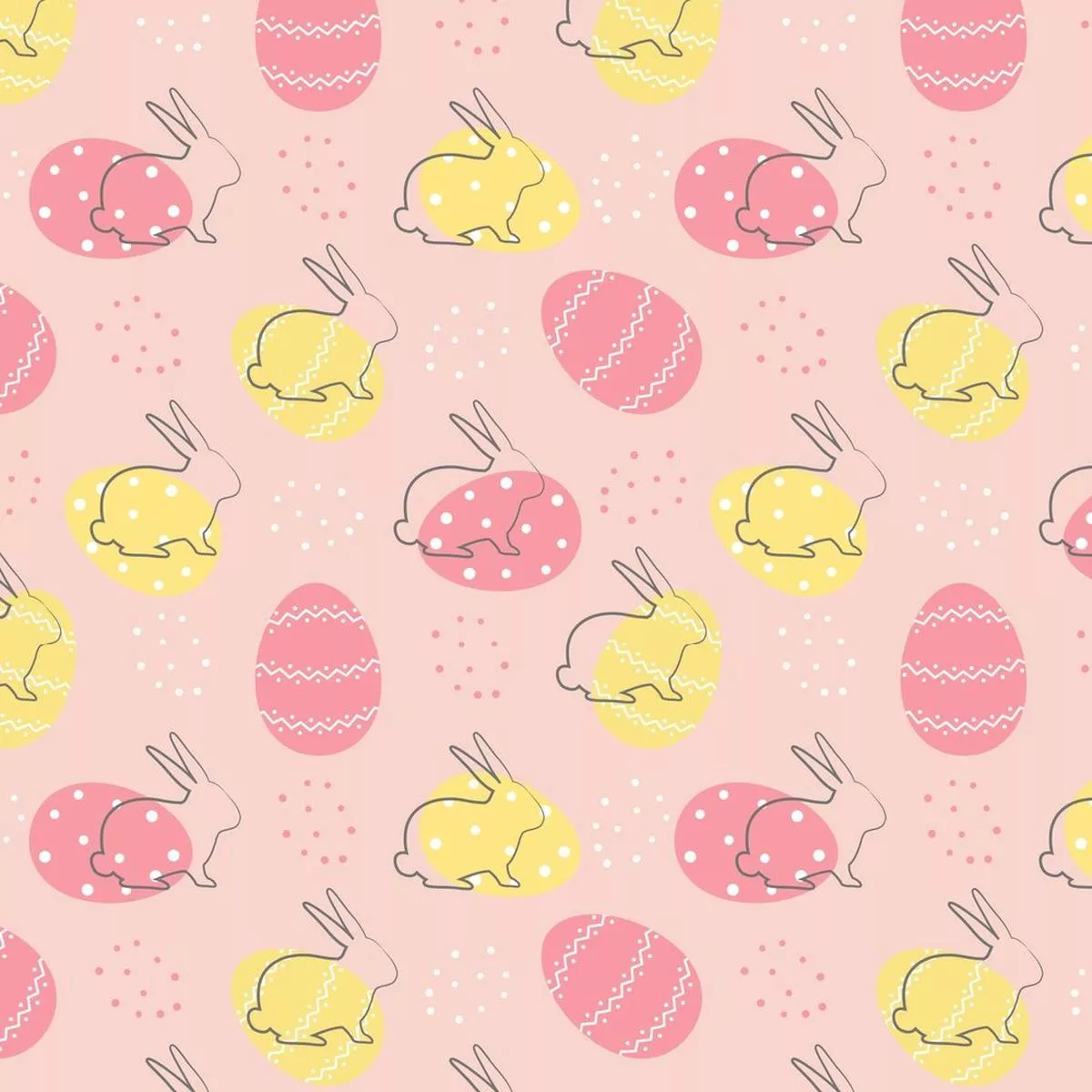 easter-bunny-silhouette-egg-fabric-pink Easter Bunny Silhouette & Egg Fabric – Pink