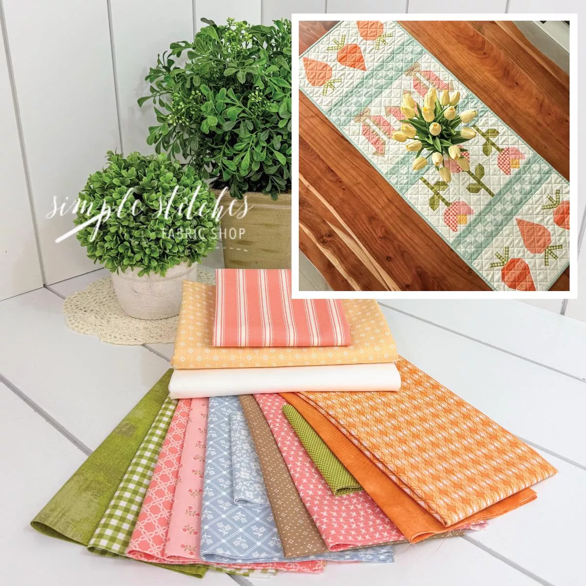 easter-garden-runner-pink-binding Easter Garden Runner- Pink Binding