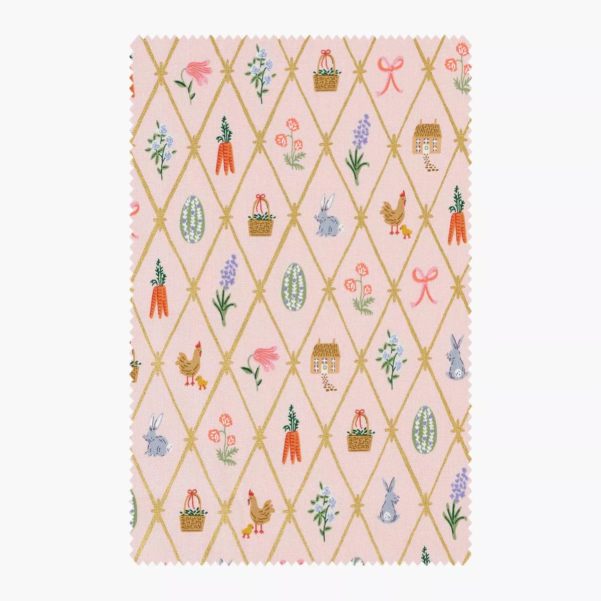 easter-lattice-canvas-metallic-fabric-blush Easter Lattice Canvas Metallic Fabric – Blush