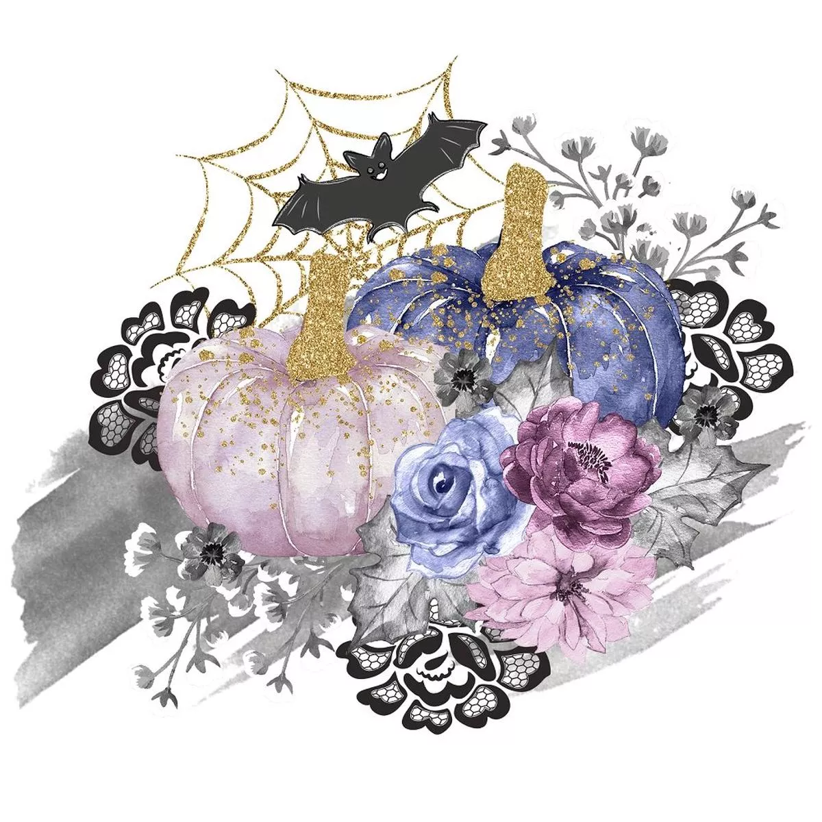 elegant-pumpkins-arrangement-5-fabric-panel Elegant Pumpkins Arrangement #5 Fabric Panel