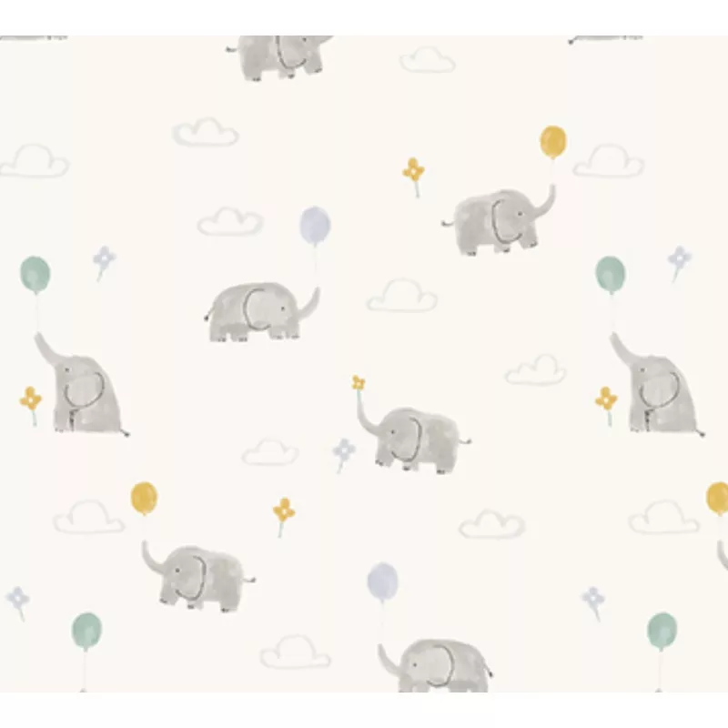 elephants-balloons-on-cream-flannel Elephants + Balloons on Cream | Flannel
