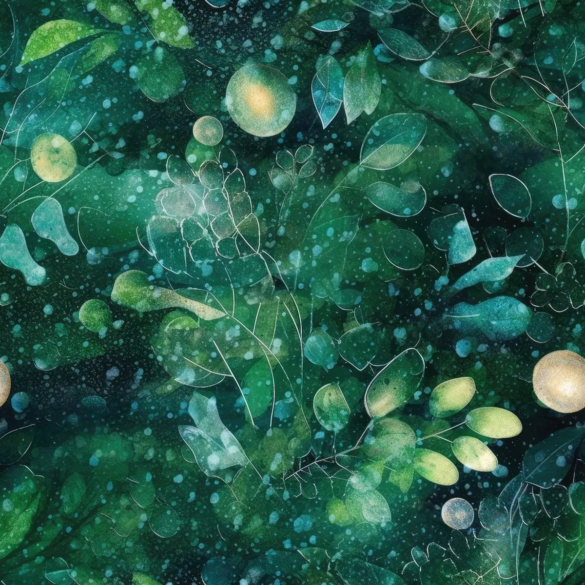 emerald-forest-pattern-7-fabric Emerald Forest Pattern #7 Fabric