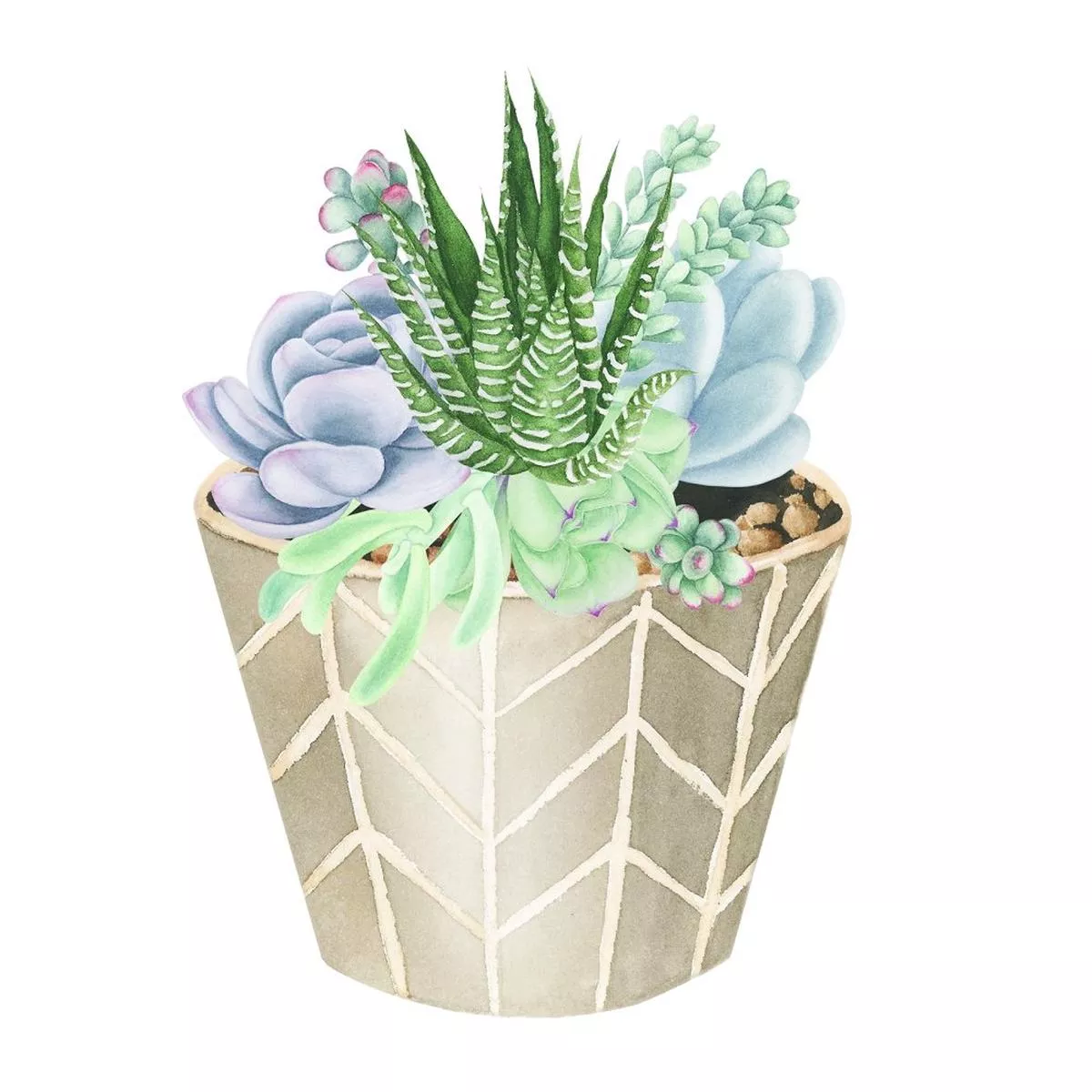 emerald-watercolor-succulent-fabric-panel-variation-3 Emerald Watercolor Succulent Fabric Panel Variation 3