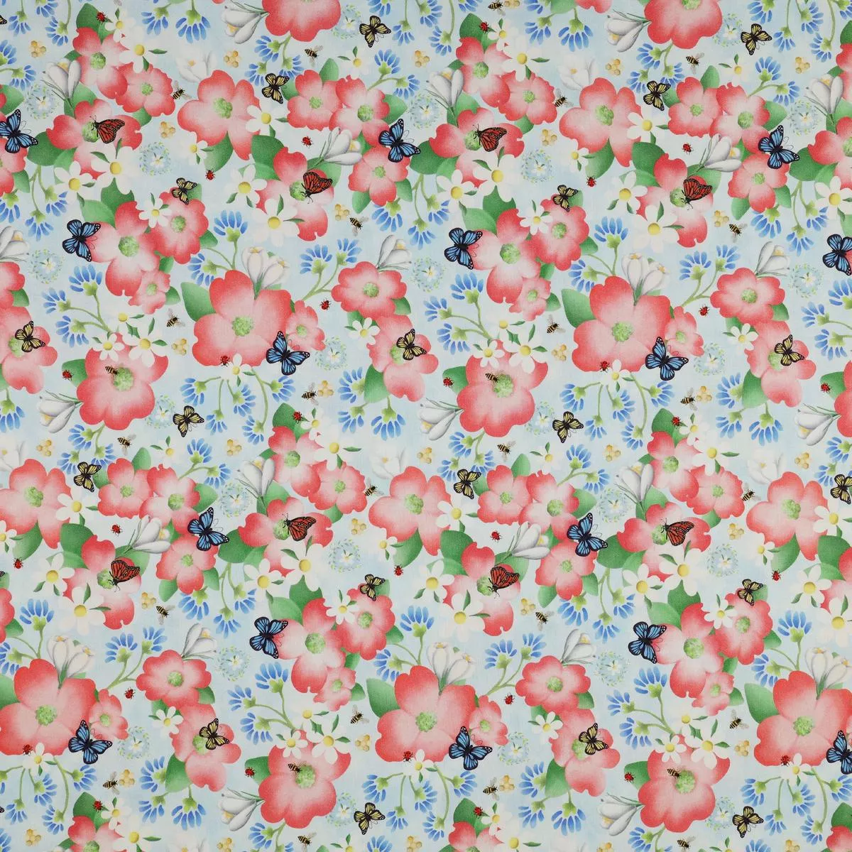 Enchanted Spring Fabric Collection – Blooming Garden Blue