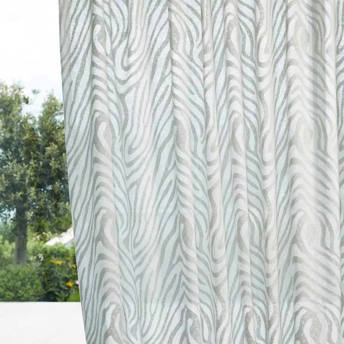 Equus Sheers 1 ChalkTranquility Harlequin Fabric