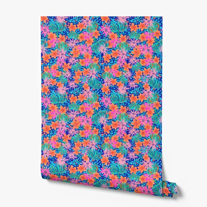 ettavee-flower-field-blue-hues-wallpaper EttaVee Flower Field Blue Hues Wallpaper