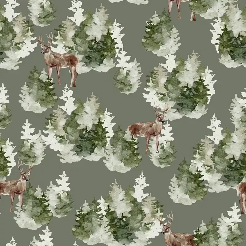 evergreen-forest-scene-5-fabric-green Evergreen Forest Scene #5 Fabric – Green
