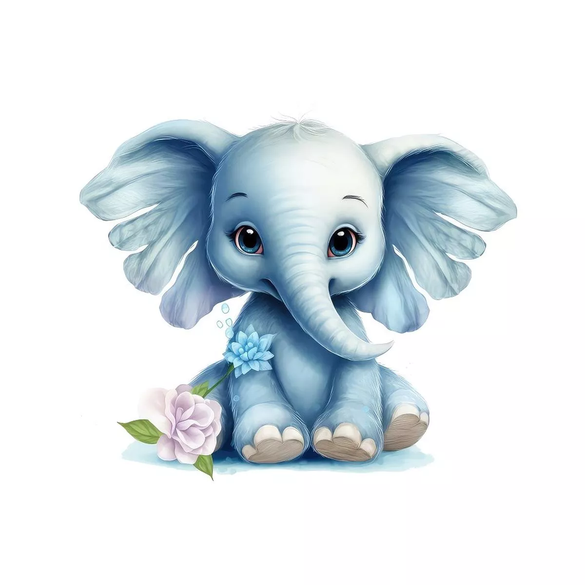 fairy-animals-elephant-fabric-panel Fairy Animals Elephant Fabric Panel
