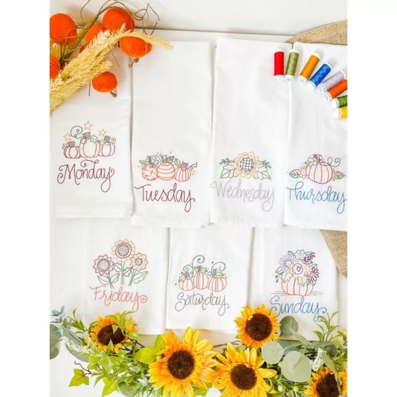 fall-days-printed-hand-embroidery-patterns Fall Days Printed Hand Embroidery Patterns