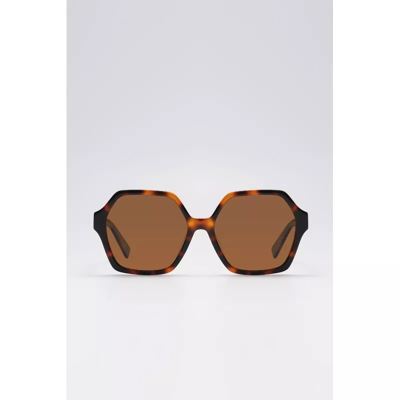 fangyan-hexagonal-tortoiseshell-brown-sunglasses Fangyan | Hexagonal Tortoiseshell Brown Sunglasses