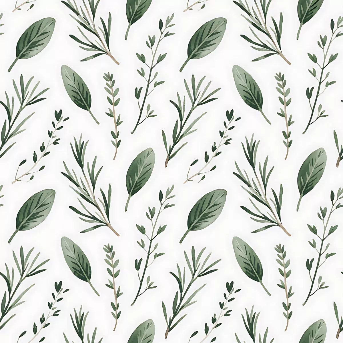 Farmhouse Kitchen Herbs Pattern 13 Quilting Cotton Fabric