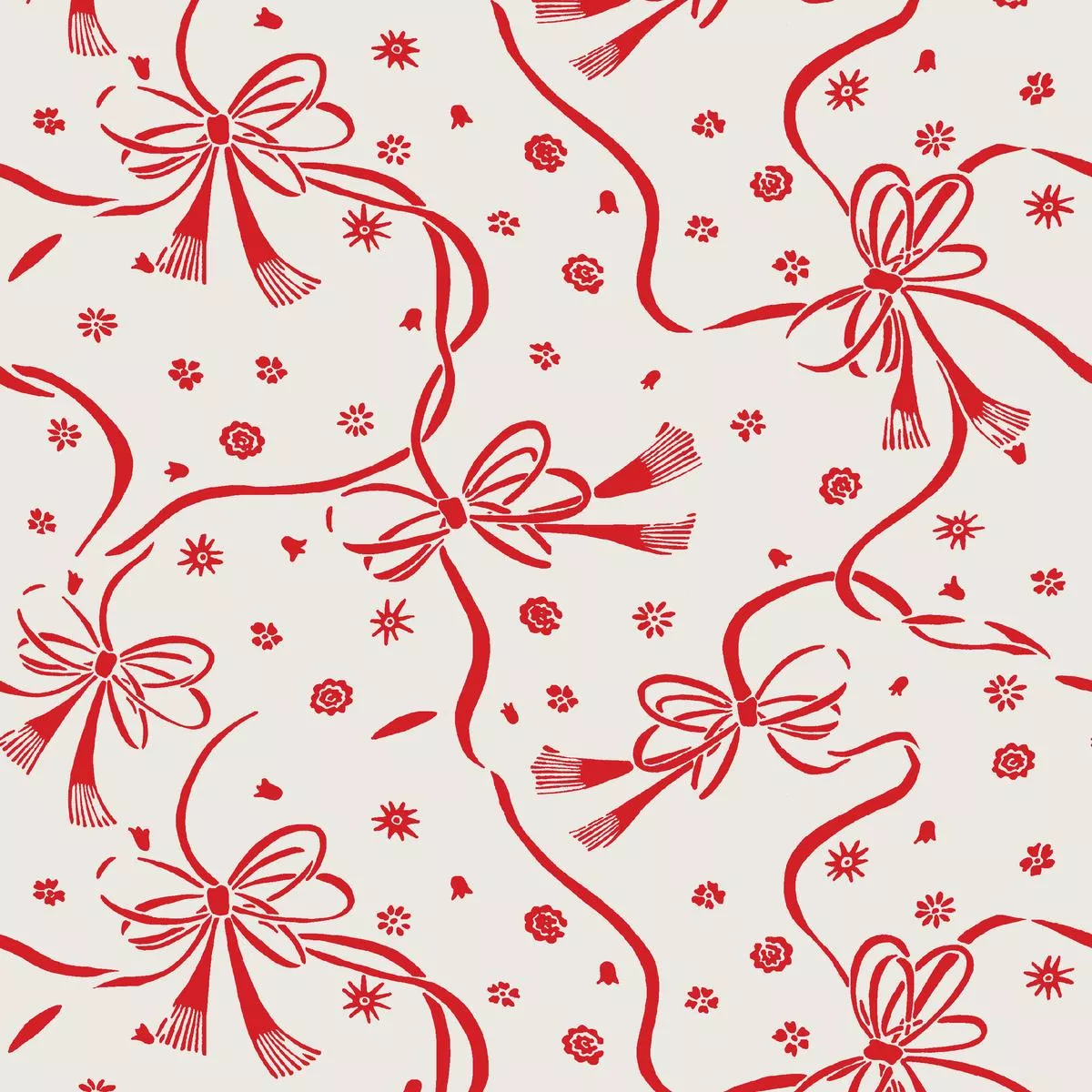 festive-bows-on-alizaron-fabric Festive Bows on Alizaron Fabric