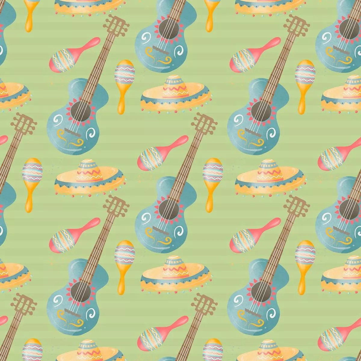 fiesta-music-fabric-green Fiesta! Music Fabric – Green