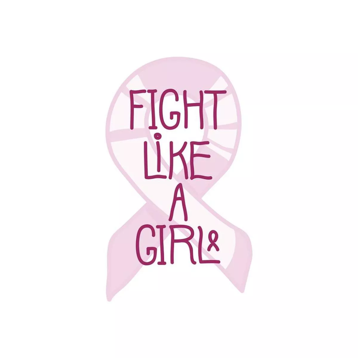 fight-like-girl-ribbon-fabric-panel-white Fight Like A Girl Ribbon Fabric Panel – White