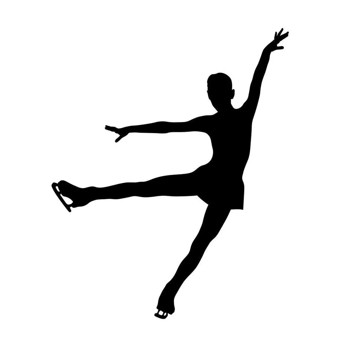 figure-skating-silhouette-fabric-panel Figure Skating Silhouette Fabric Panel