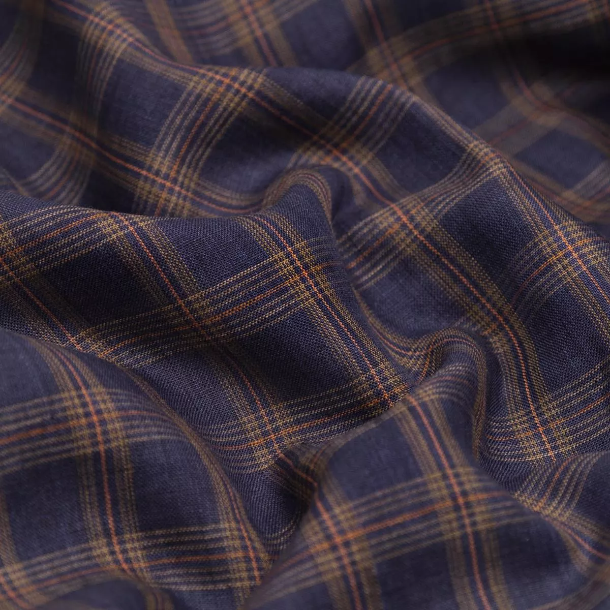 fireside-plaid-yarn-dyed-linen-midnight-blue Fireside Plaid Yarn Dyed Linen – Midnight Blue