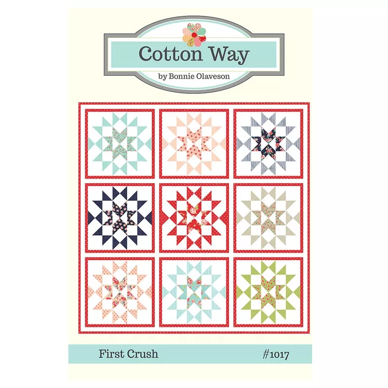 first-crush-quilt-pattern-by-bonnie-olaveson-cotton-way First Crush Quilt Pattern by Bonnie Olaveson for Cotton Way