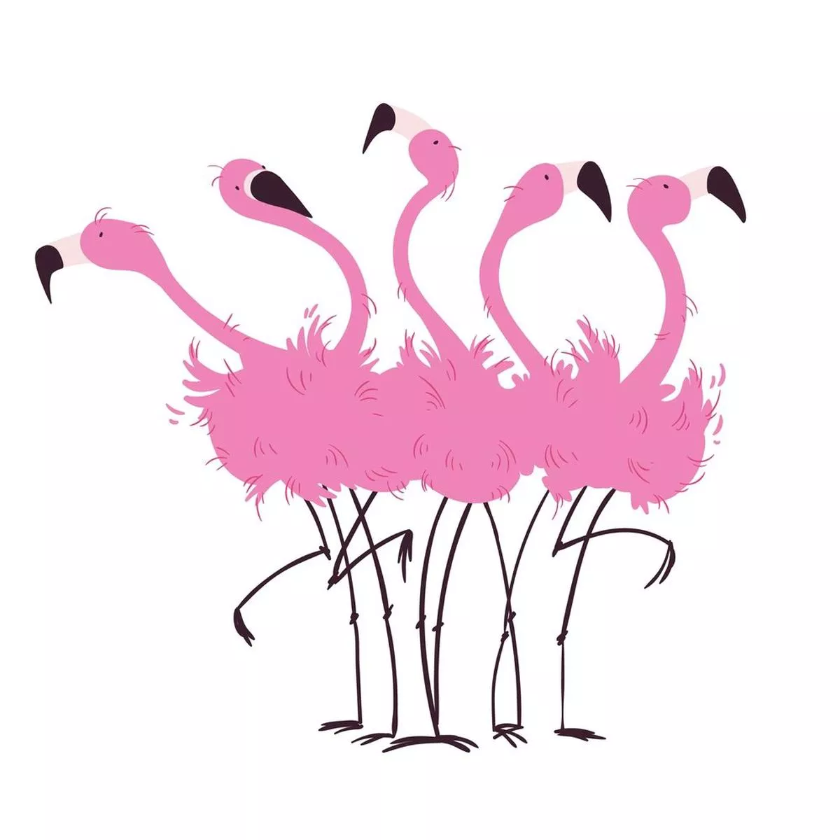 flock-flamingos-fabric-panel Flock Of Flamingos Fabric Panel