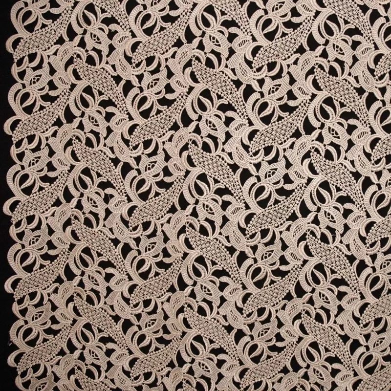 Floral Arabesque Guipure Lace – Sand